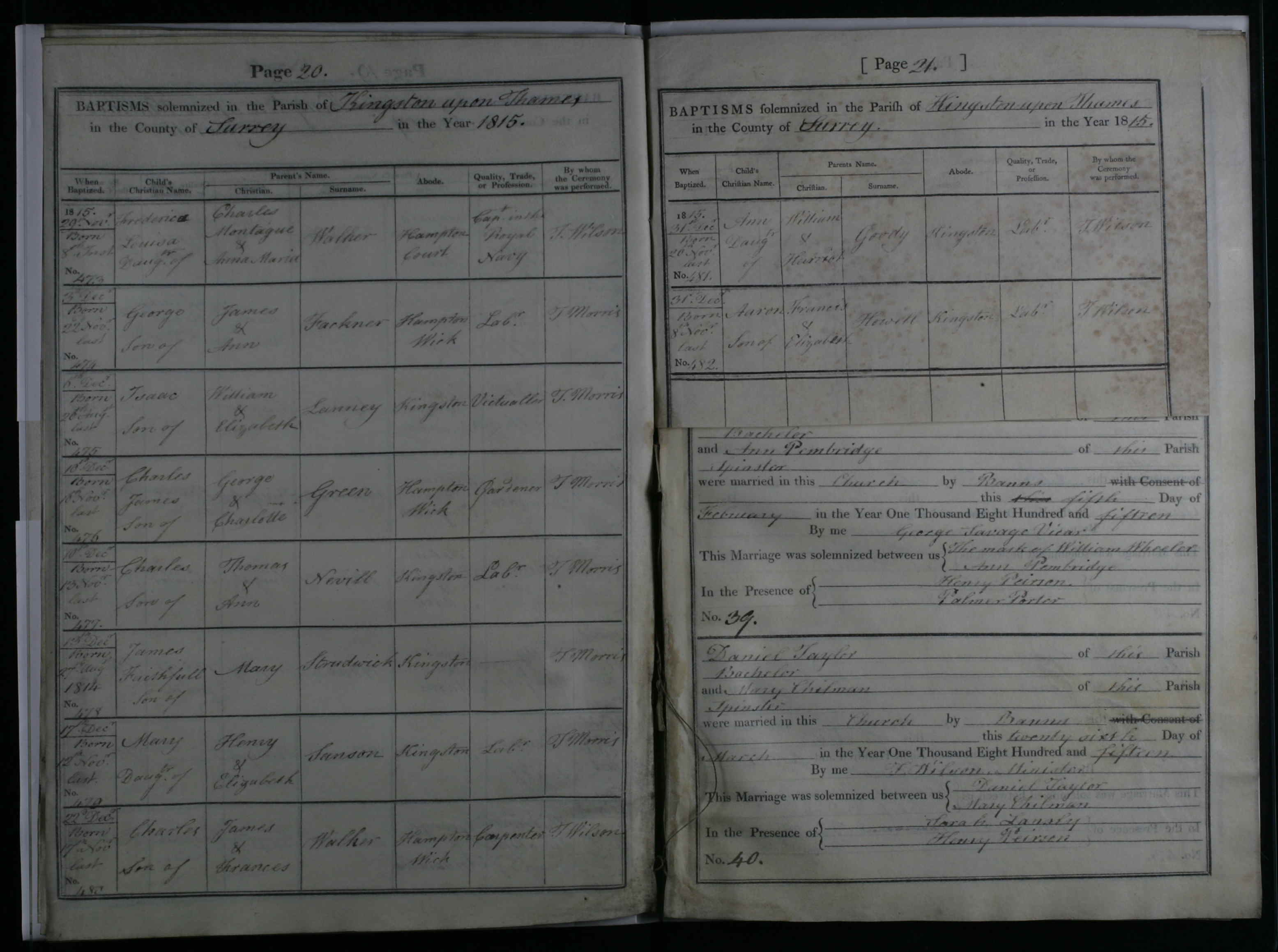 London, England, Births and Baptisms, 1813-1906