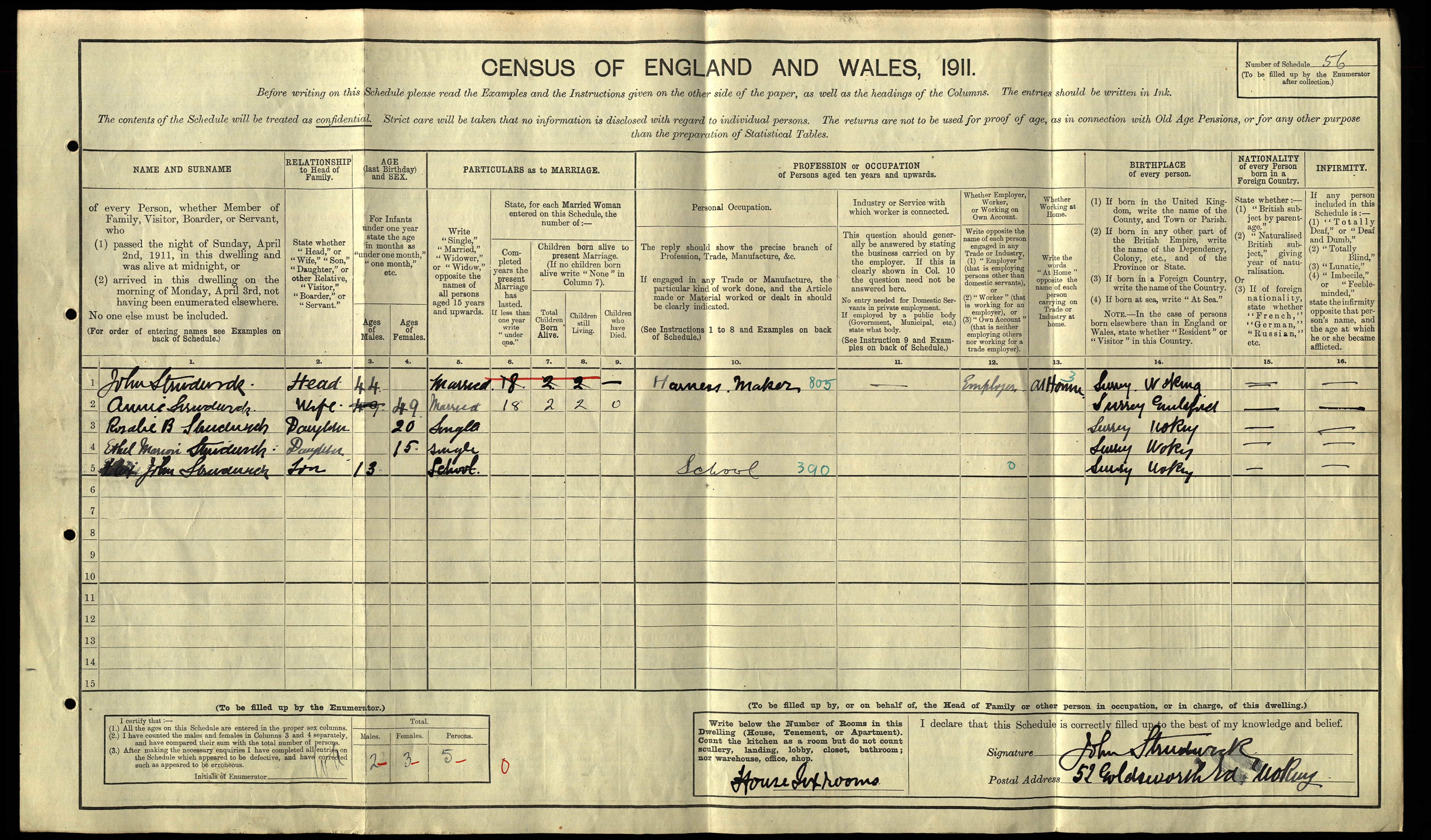 1911 England Census